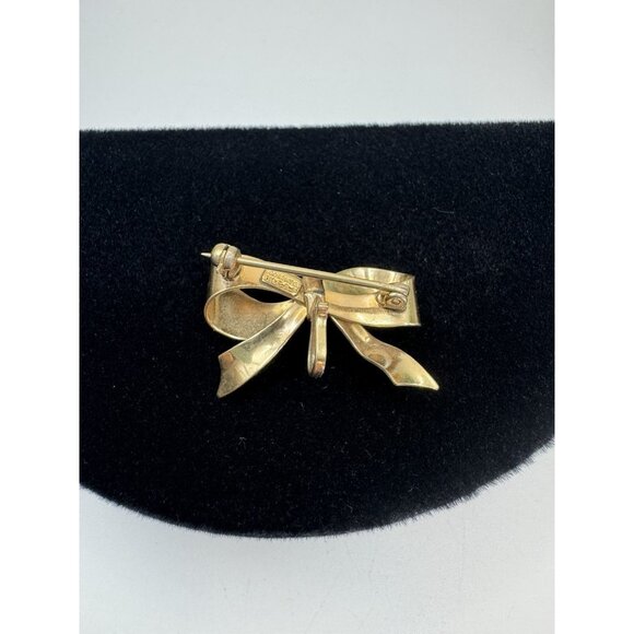 Gold Filled 12K  Bow Ribbon 3D CA Carl Art Signed Vintage Pin/Brooch - Picture 3 of 6